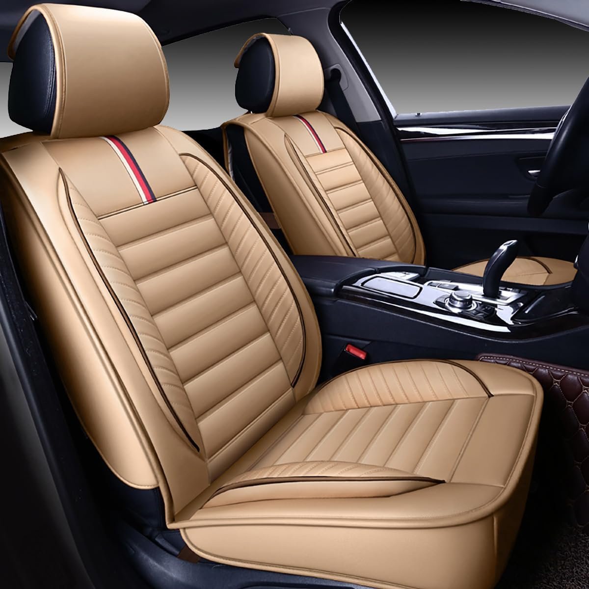 Premium Faux Leather Car Seat Covers Full Set - Image 2