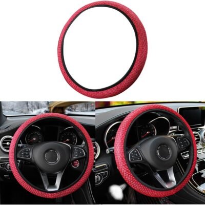 Universal steering wheel cover, breathable ice silk material, non-slip and odorless