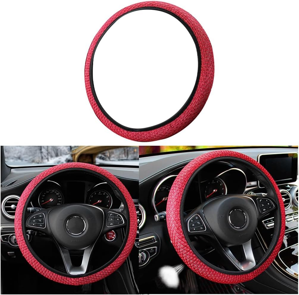 Universal steering wheel cover, breathable ice silk material, non-slip and odorless