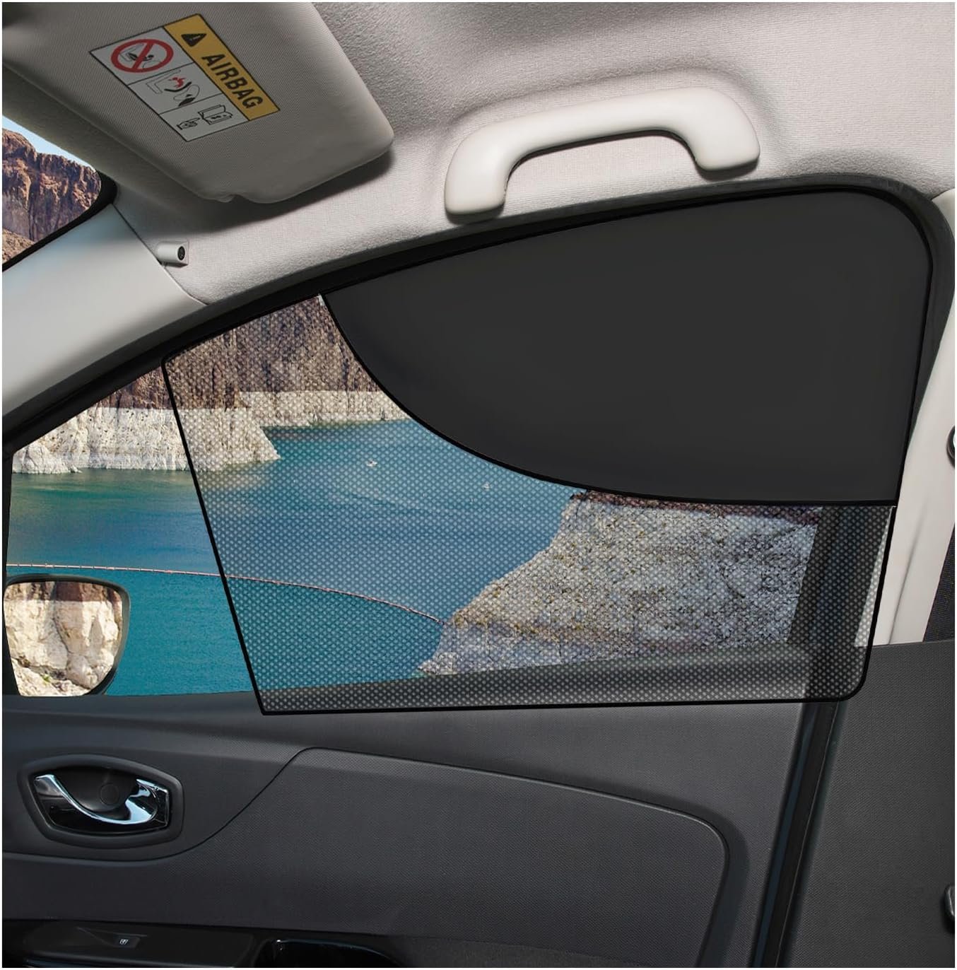 2-Piece Magnetic Double Layer Car Window Shades