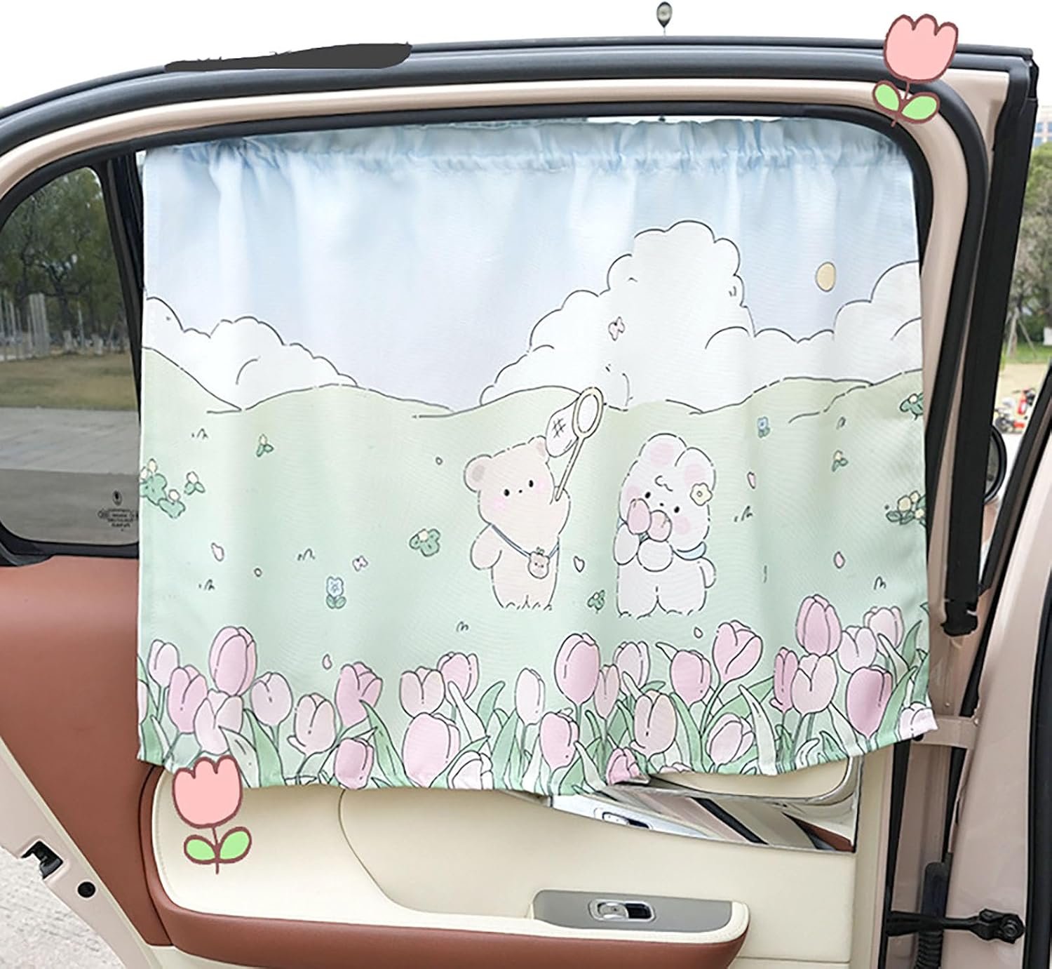 Car Side Window Sun Shade with Suction Cups