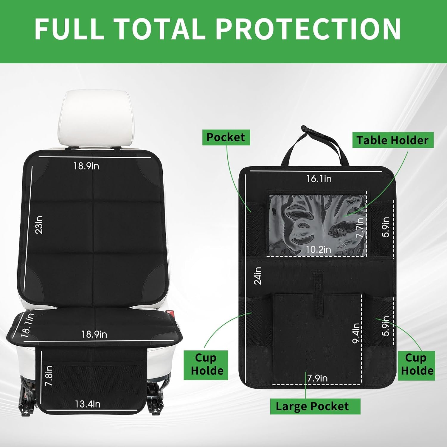 4-Piece Car Seat Protector and Organizer Set - Image 2