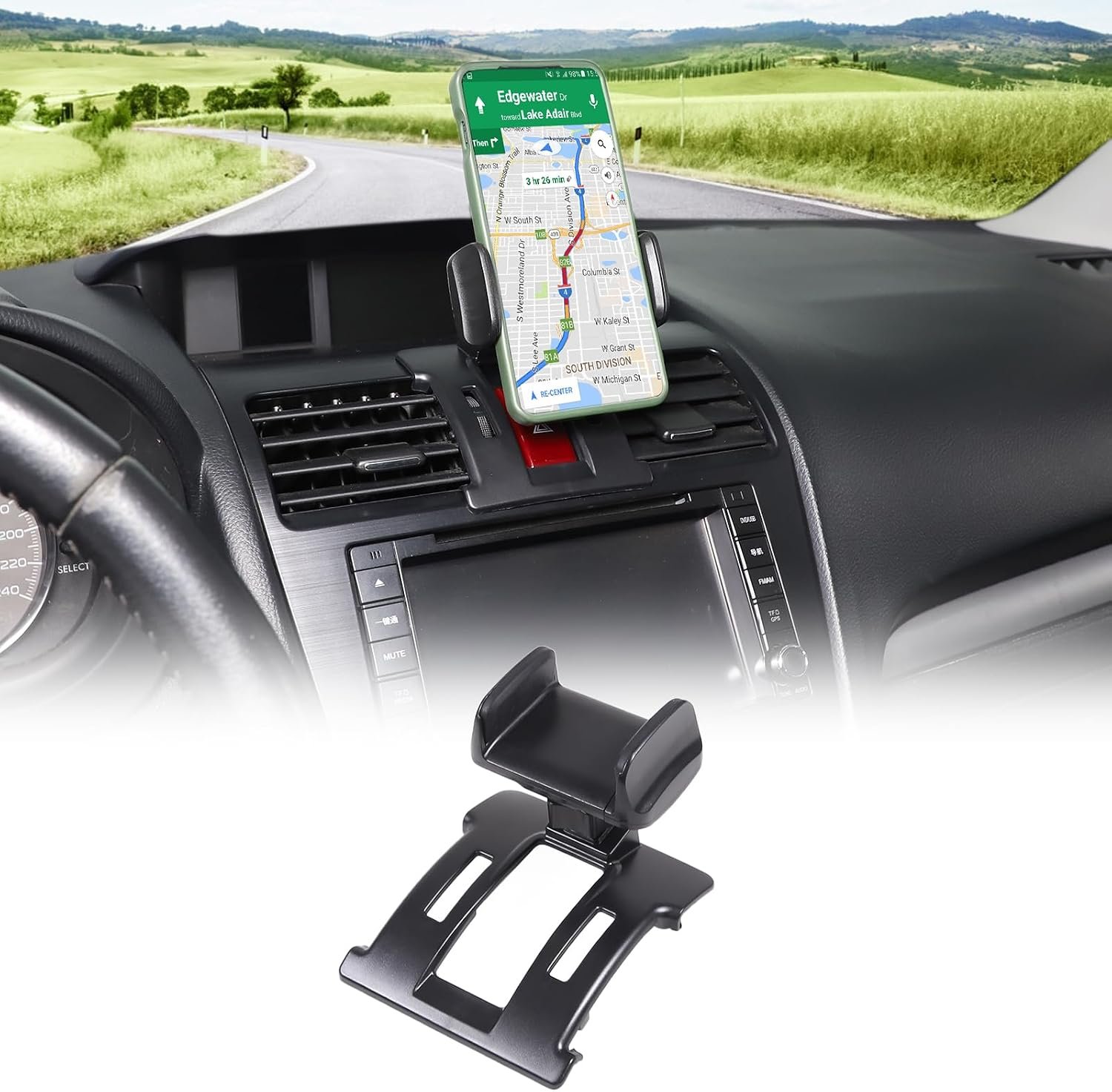 Air Vent Phone Holder, 360° Adjustable Clip Mount