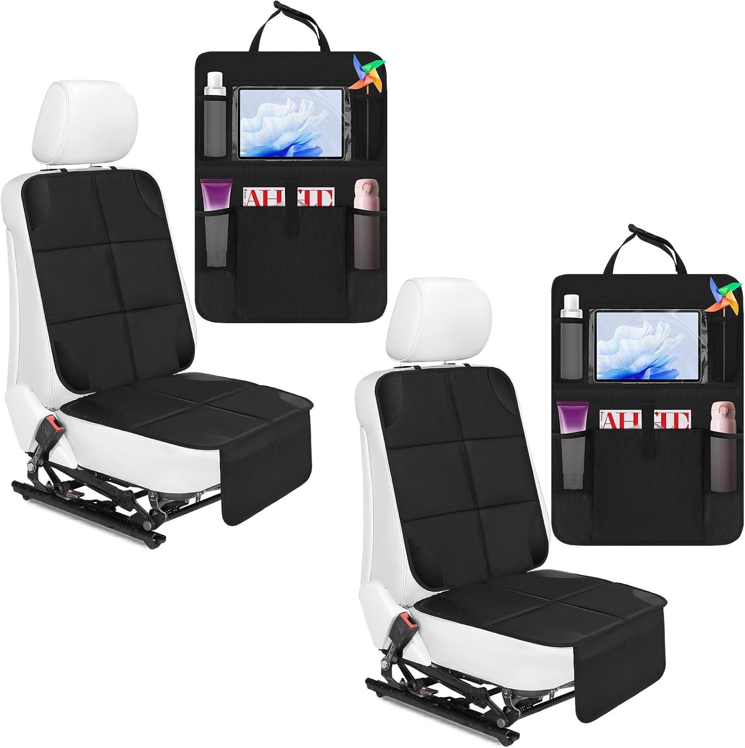 4-Piece Car Seat Protector and Organizer Set
