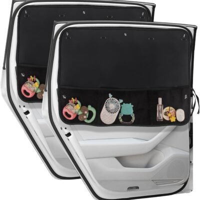 Car Side Window Sun Shade Curtains with Pockets