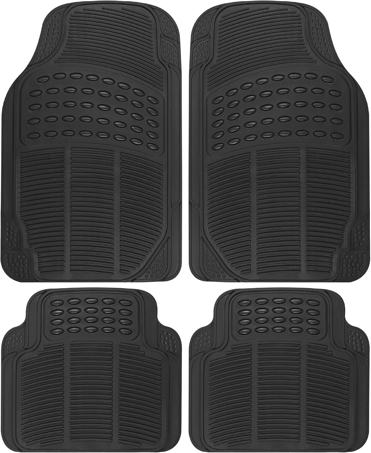 4-Piece All Weather Rubber Car Floor Mats