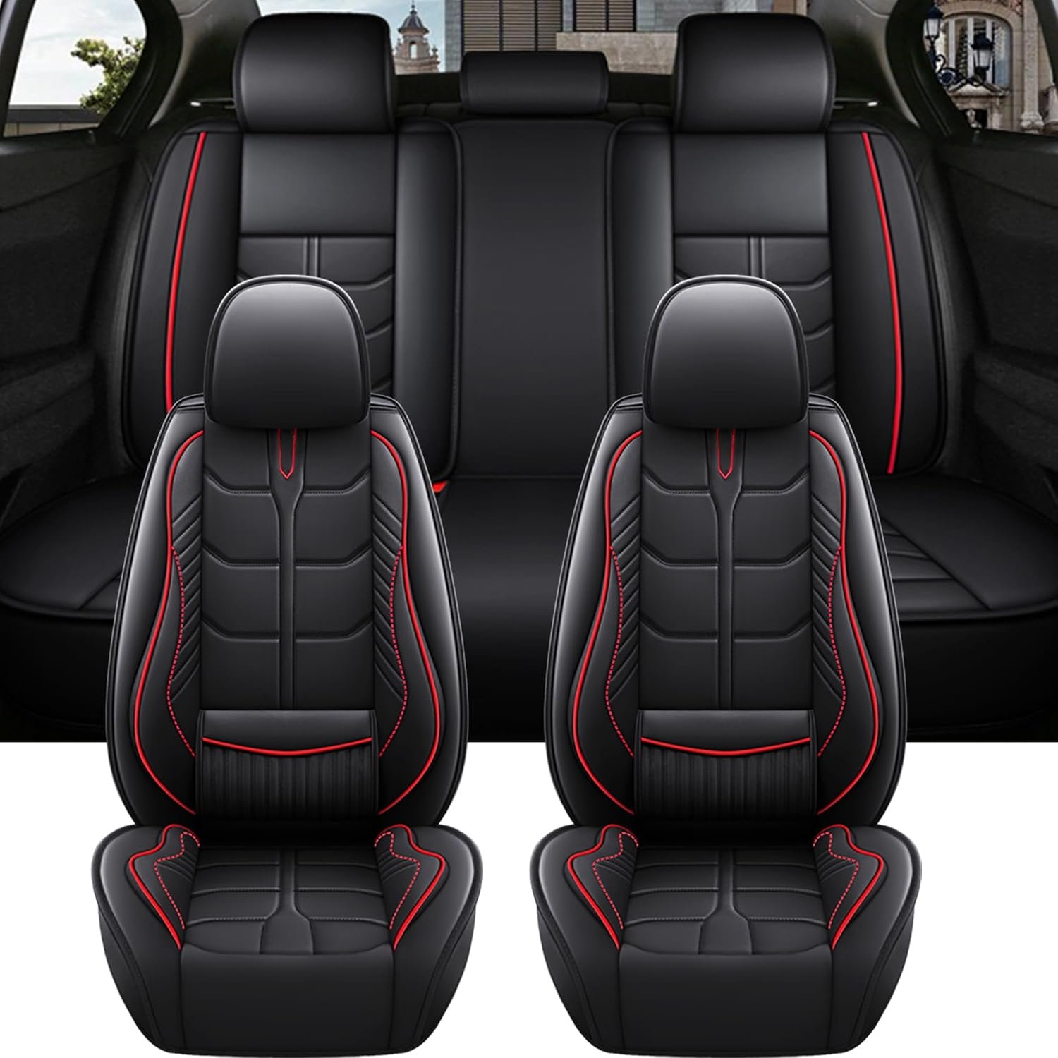Full Set Waterproof Leather Car Seat Covers