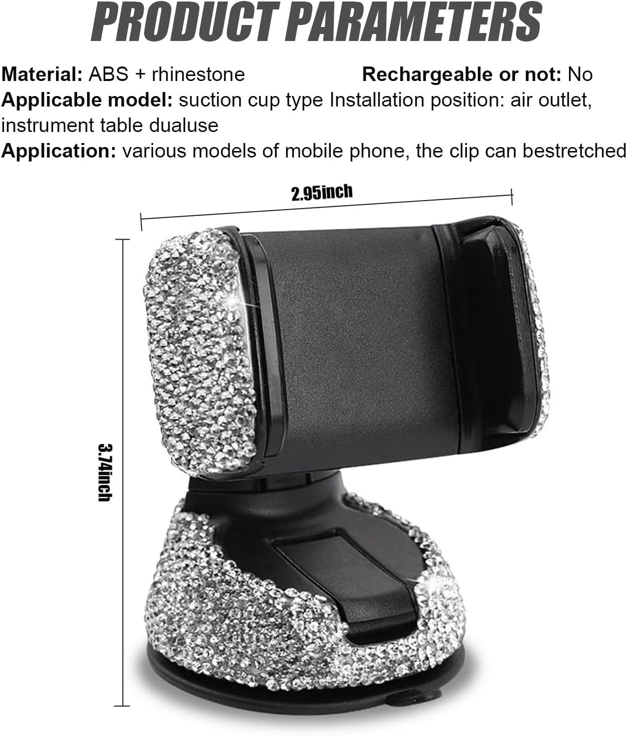 Universal Car Air Vent Phone Holder, Stable Stand - Image 2