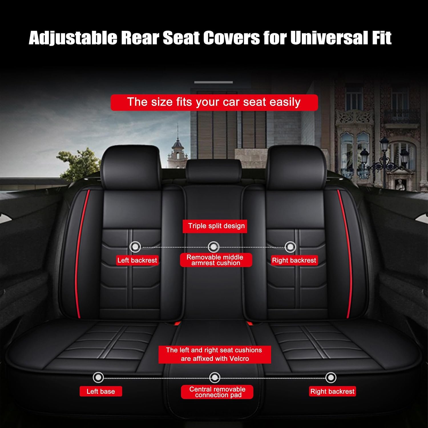 Full Set Waterproof Leather Car Seat Covers - Image 2