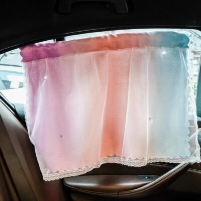 Decorative Car Window Sun Shade Curtain, Cute Pattern
