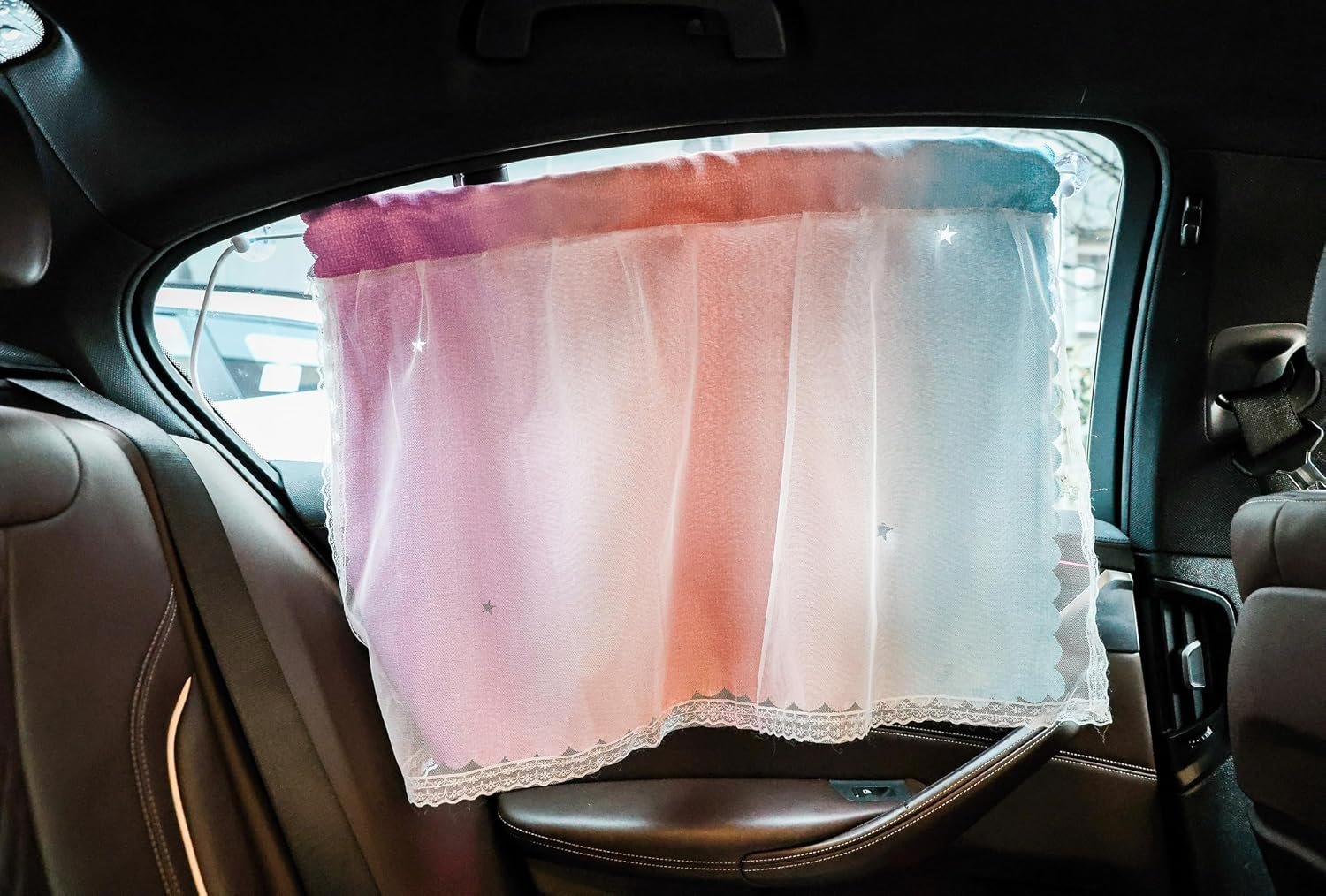 Decorative Car Window Sun Shade Curtain, Cute Pattern
