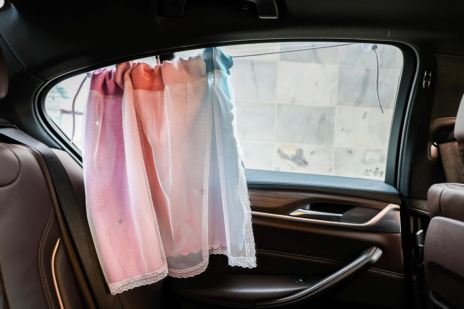 Decorative Car Window Sun Shade Curtain, Cute Pattern - Image 2